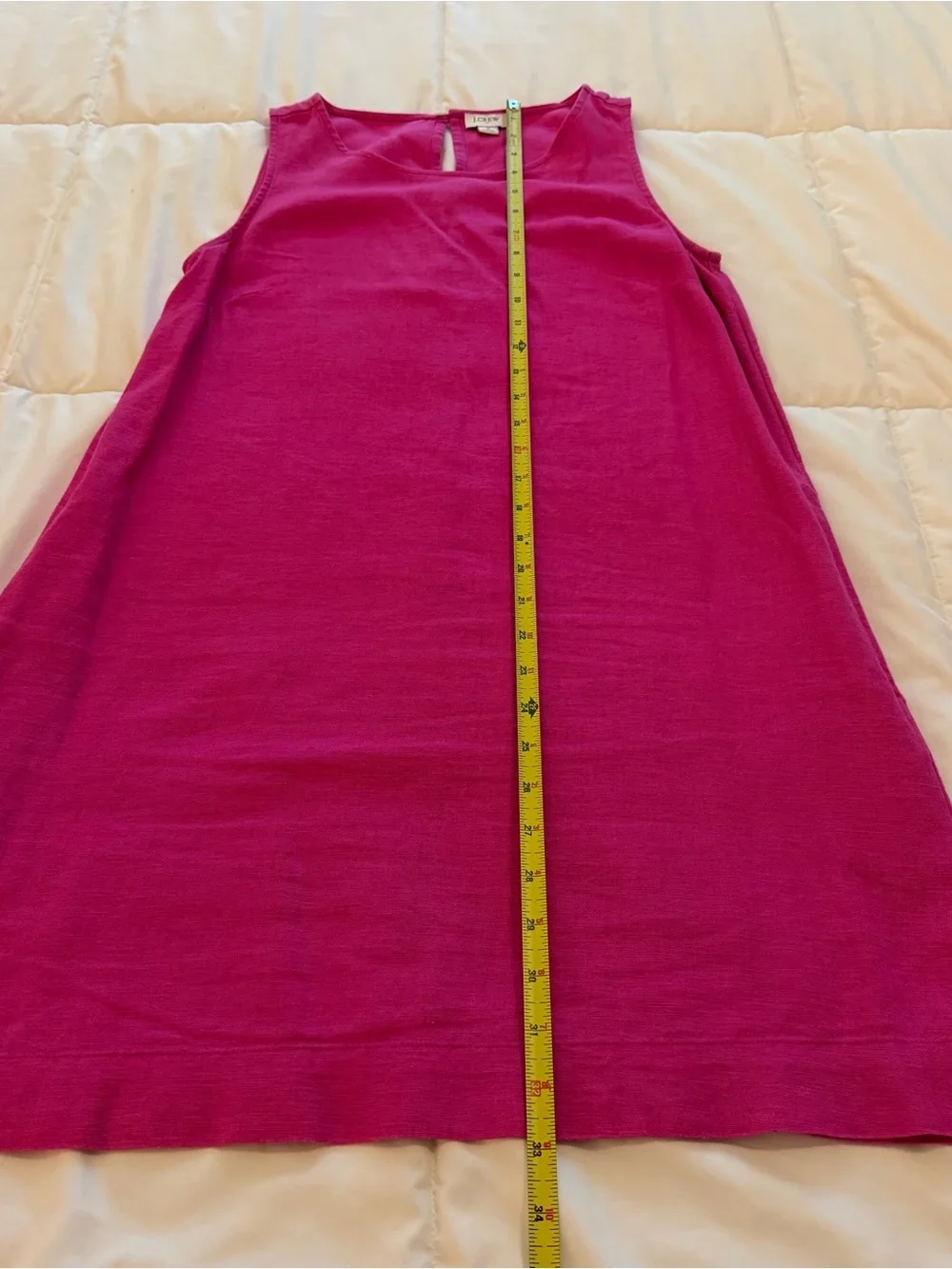 J. Crew Fuchsia Pink Sleeveless Midi Dress
